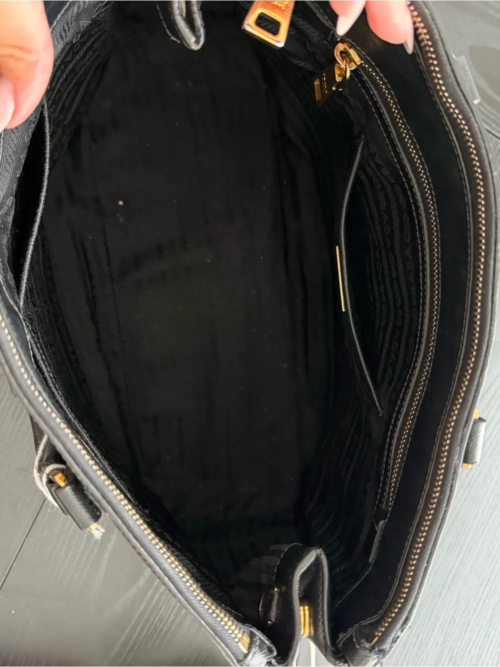 Prada Black Saffiano Tote Bag